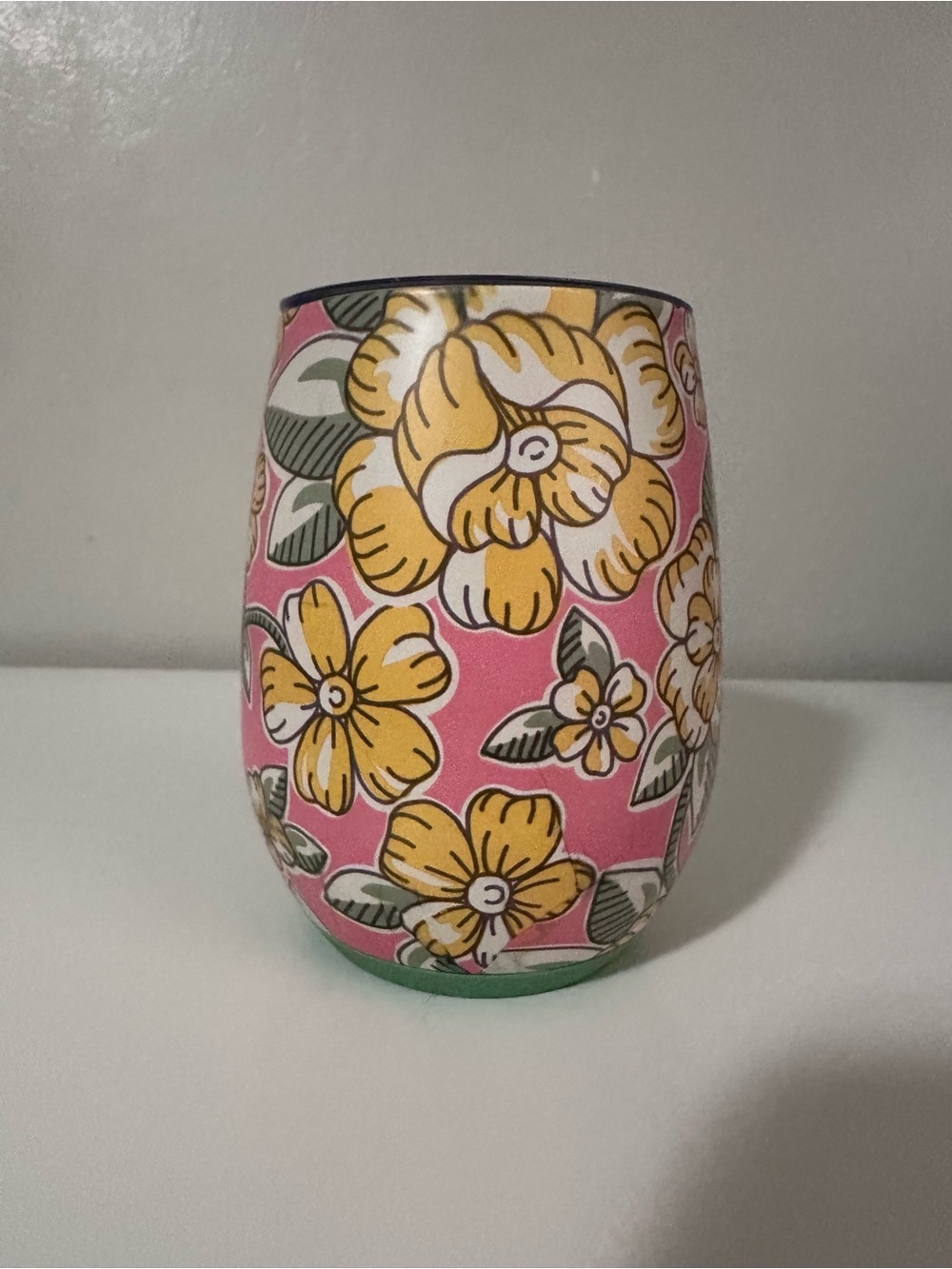 Matilda Jane 11oz Insulated Pink & Yellow Floral Decorative Tumbler